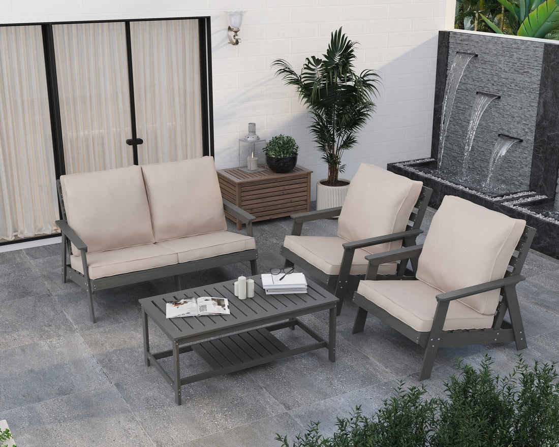 Creating the Perfect Outdoor Oasis: A Cozy Patio Seating Area with Modern Elegance