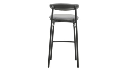 Lume Series Modern Bar Stool Upholstered in Leather for Dining Room and Kitchen