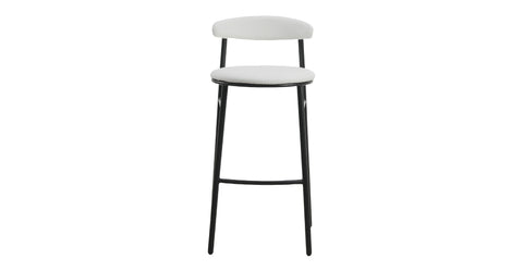 Lume Series Modern Bar Stool Upholstered in Leather for Dining Room and Kitchen