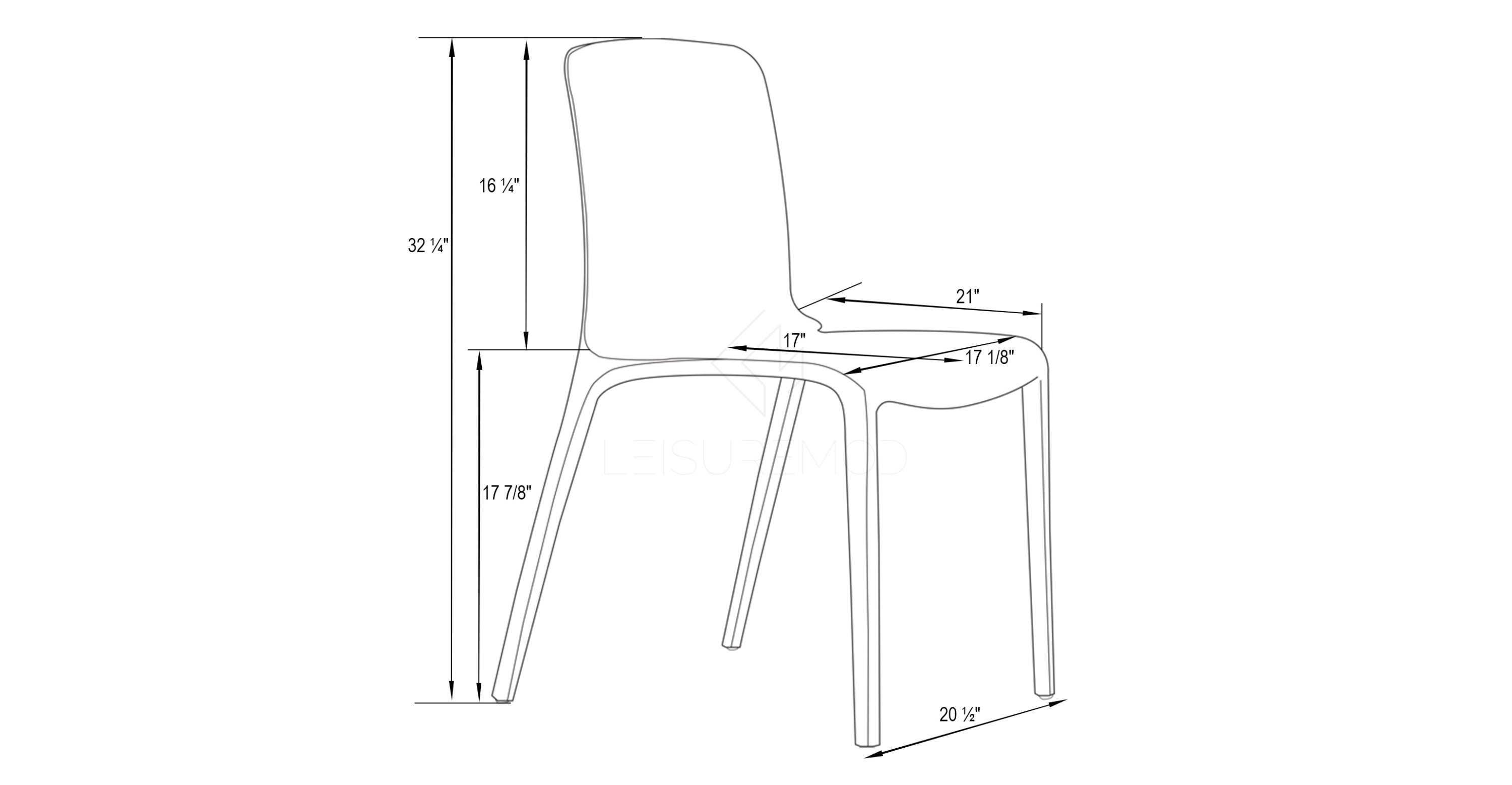 Murray Stackable Dining Side Chair in Plastic