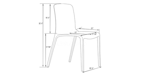 Murray Stackable Dining Side Chair in Plastic