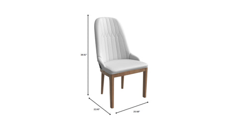 Verisma Dining Chair Upholstered in Leather with Diamond Stitching Back Design