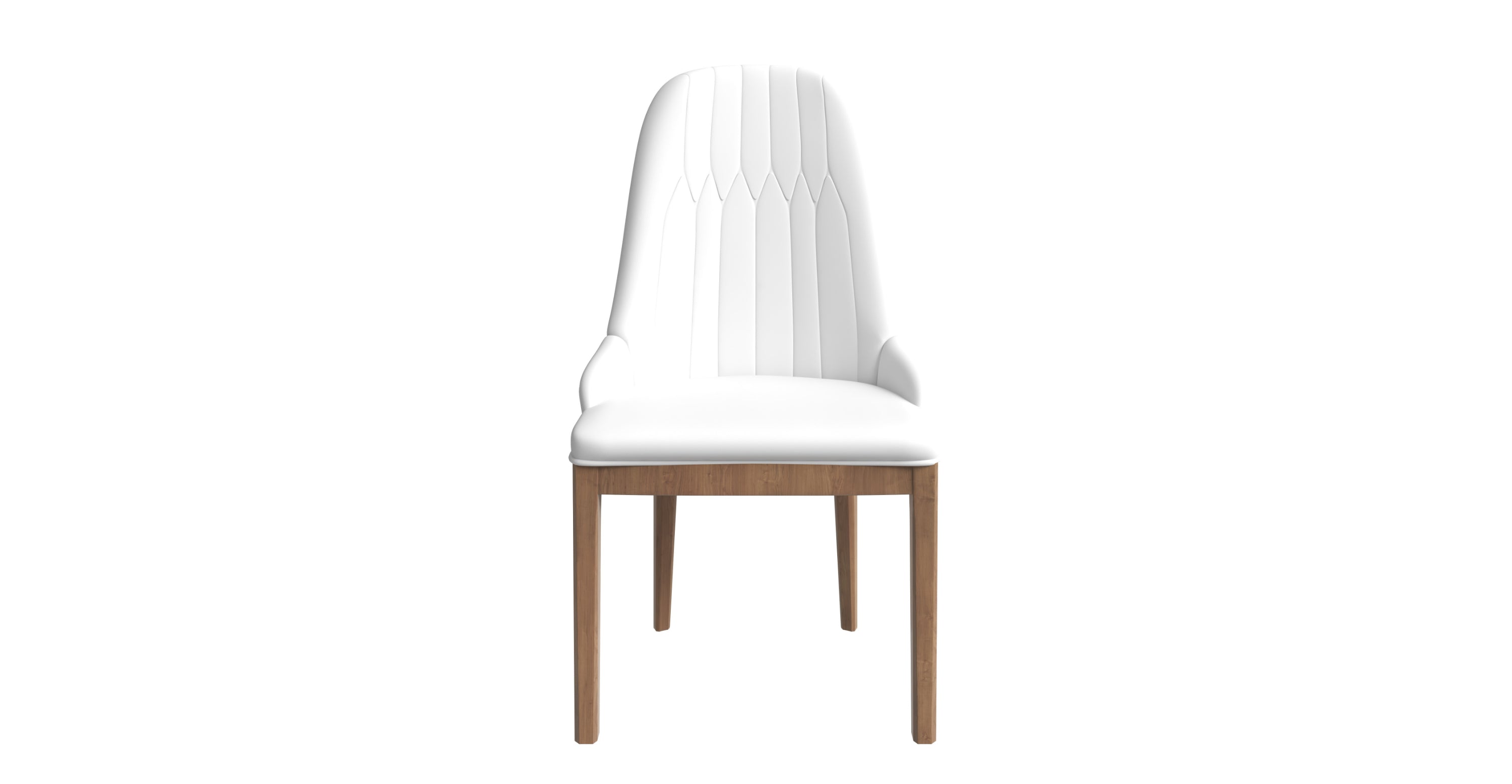 Verisma Dining Chair Upholstered in Leather with Diamond Stitching Back Design