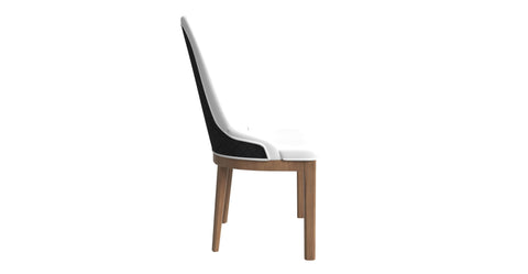 Verisma Dining Chair Upholstered in Leather with Diamond Stitching Back Design