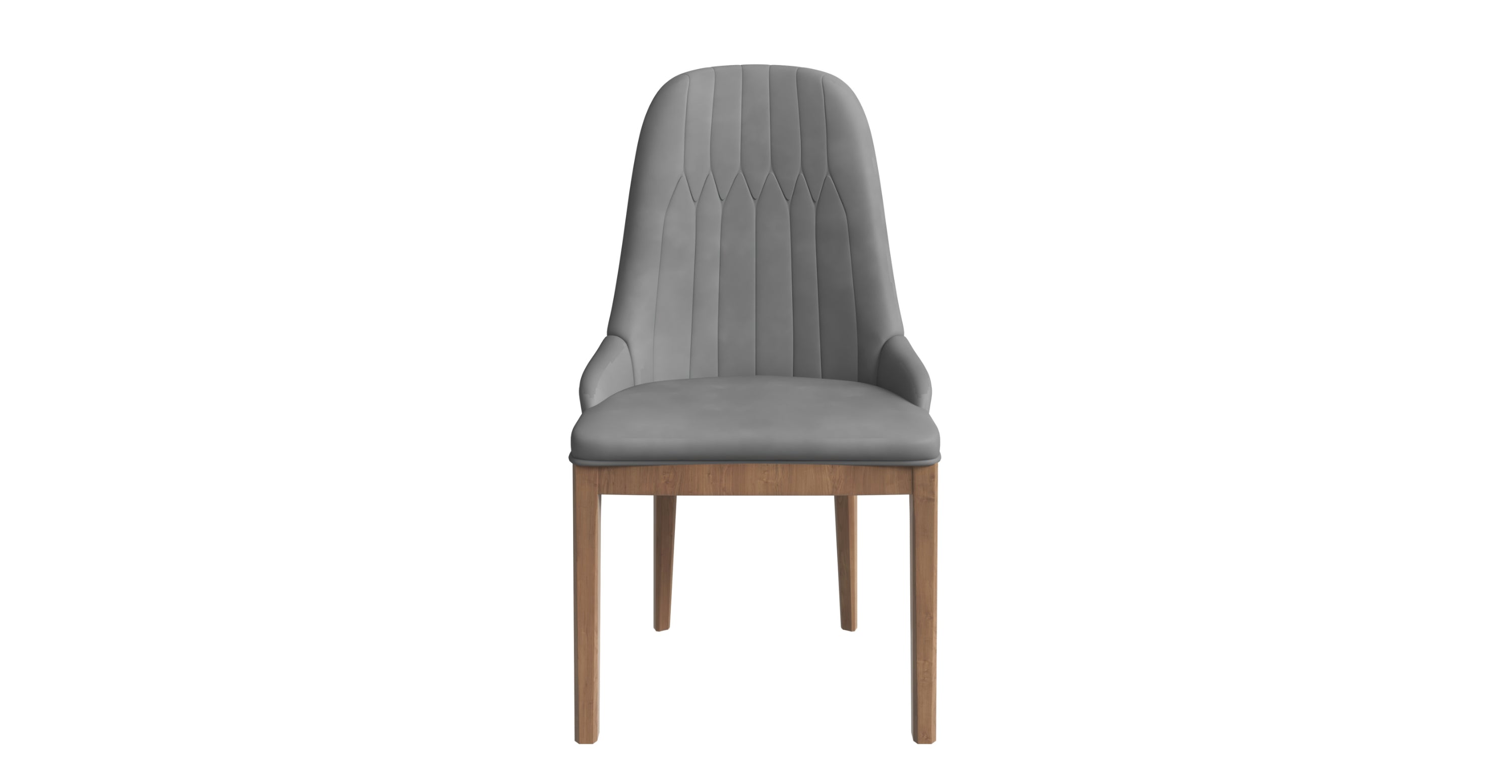 Verisma Dining Chair Upholstered in Leather with Diamond Stitching Back Design