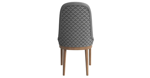 Verisma Dining Chair Upholstered in Leather with Diamond Stitching Back Design