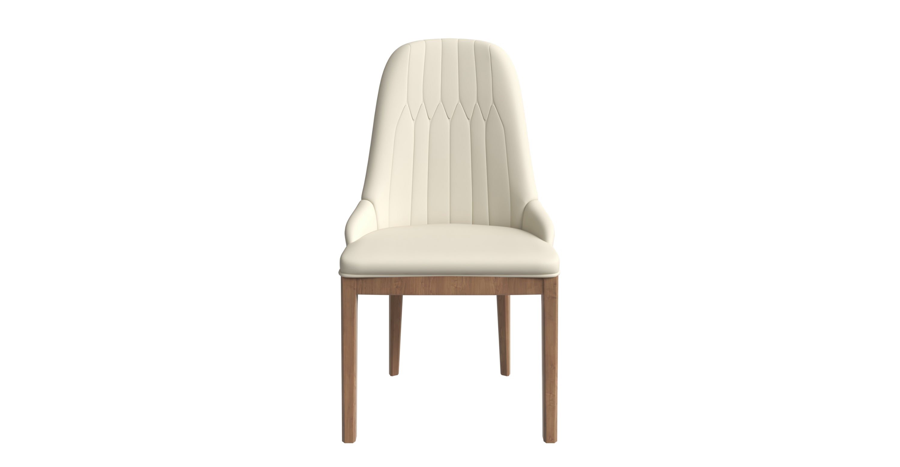 Verisma Dining Chair Upholstered in Leather with Diamond Stitching Back Design