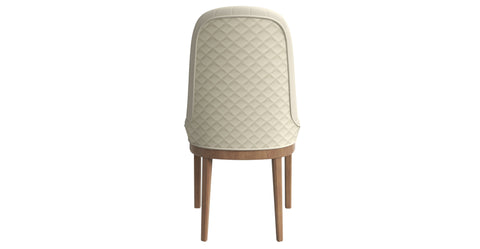 Verisma Dining Chair Upholstered in Leather with Diamond Stitching Back Design