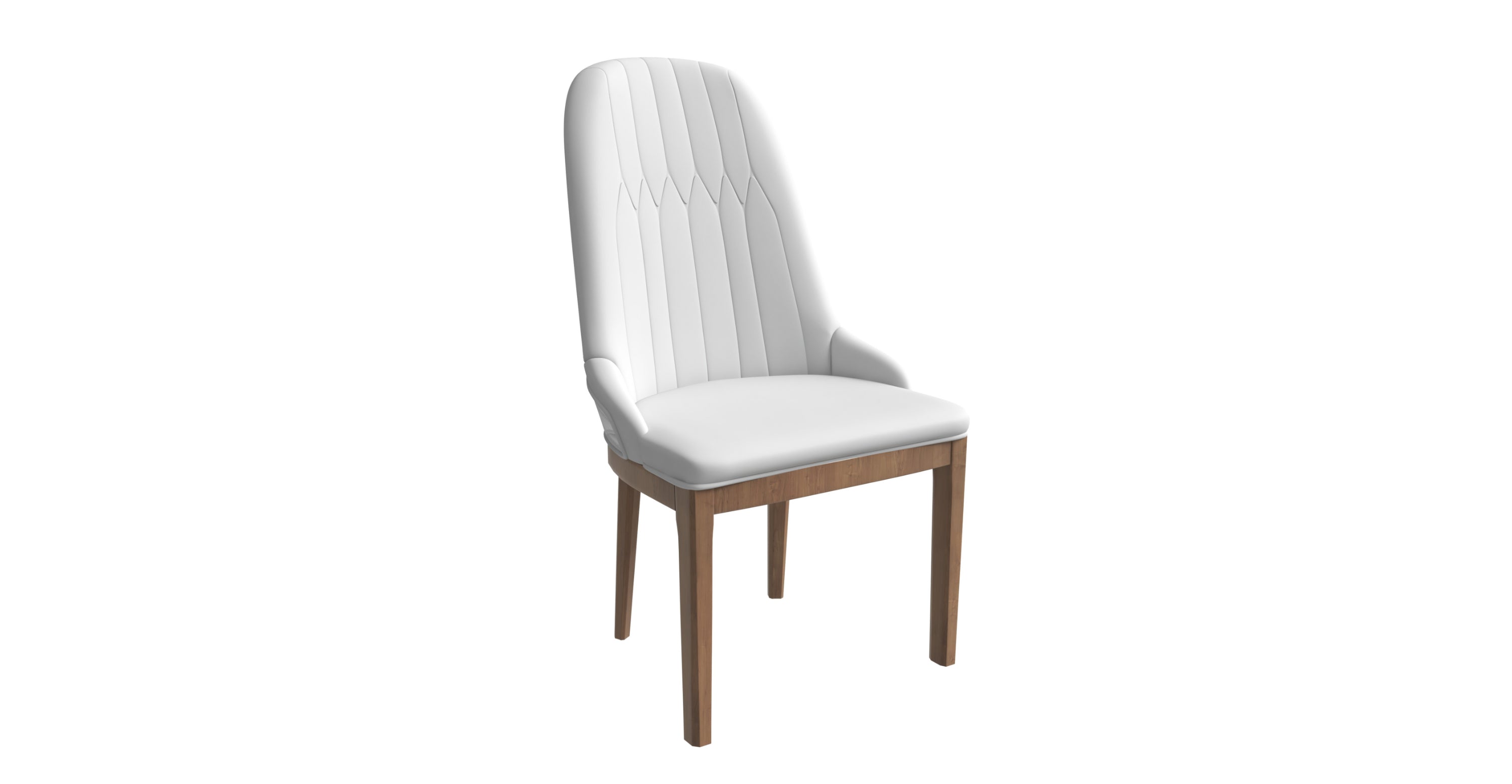 Verisma Dining Chair Upholstered in Leather with Diamond Stitching Back Design