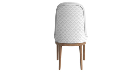 Verisma Dining Chair Upholstered in Leather with Diamond Stitching Back Design