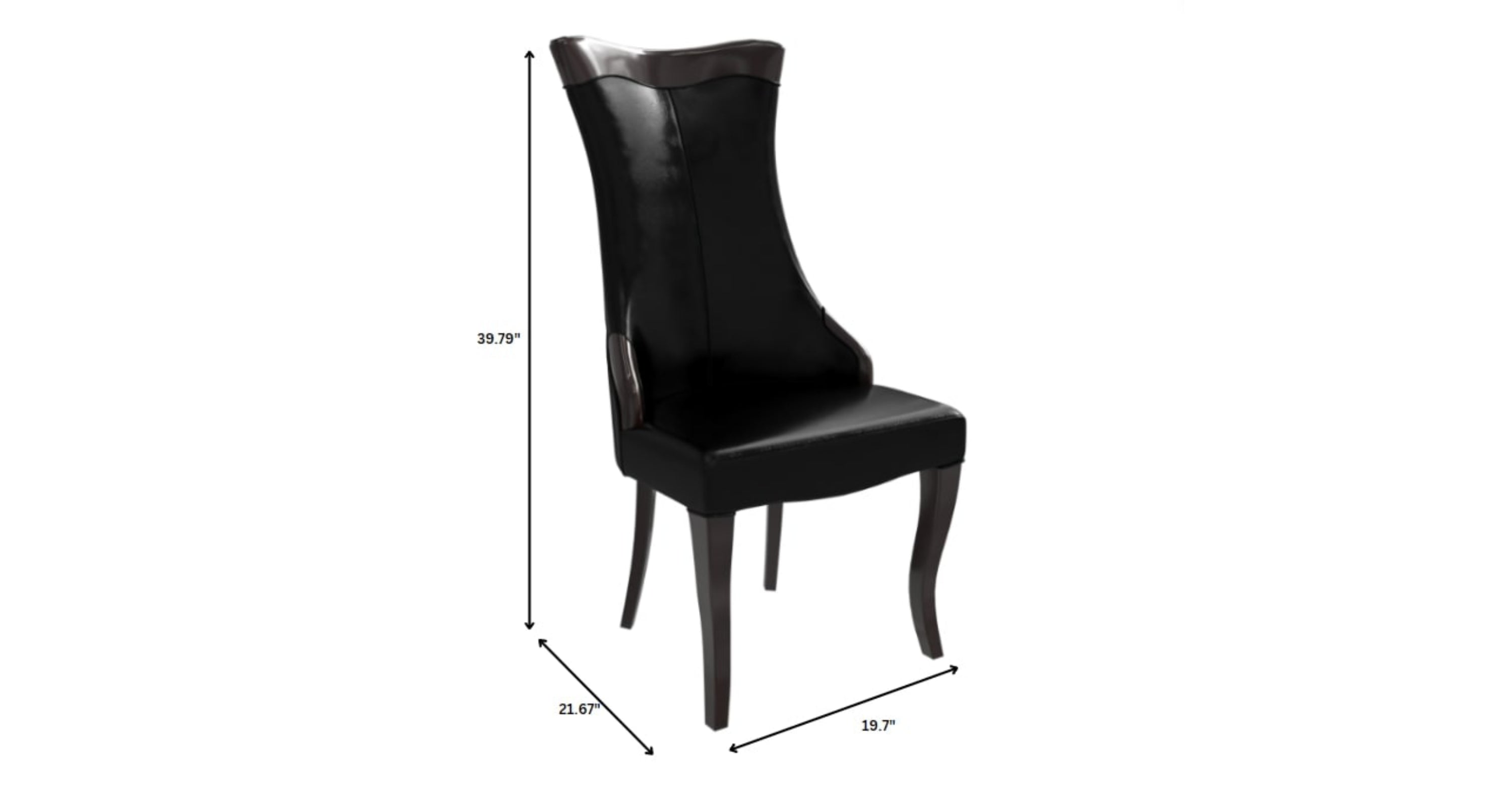 Novara Series Modern Dining Side Chair Upholstered in Leather/Velvet with Rubberwood Legs