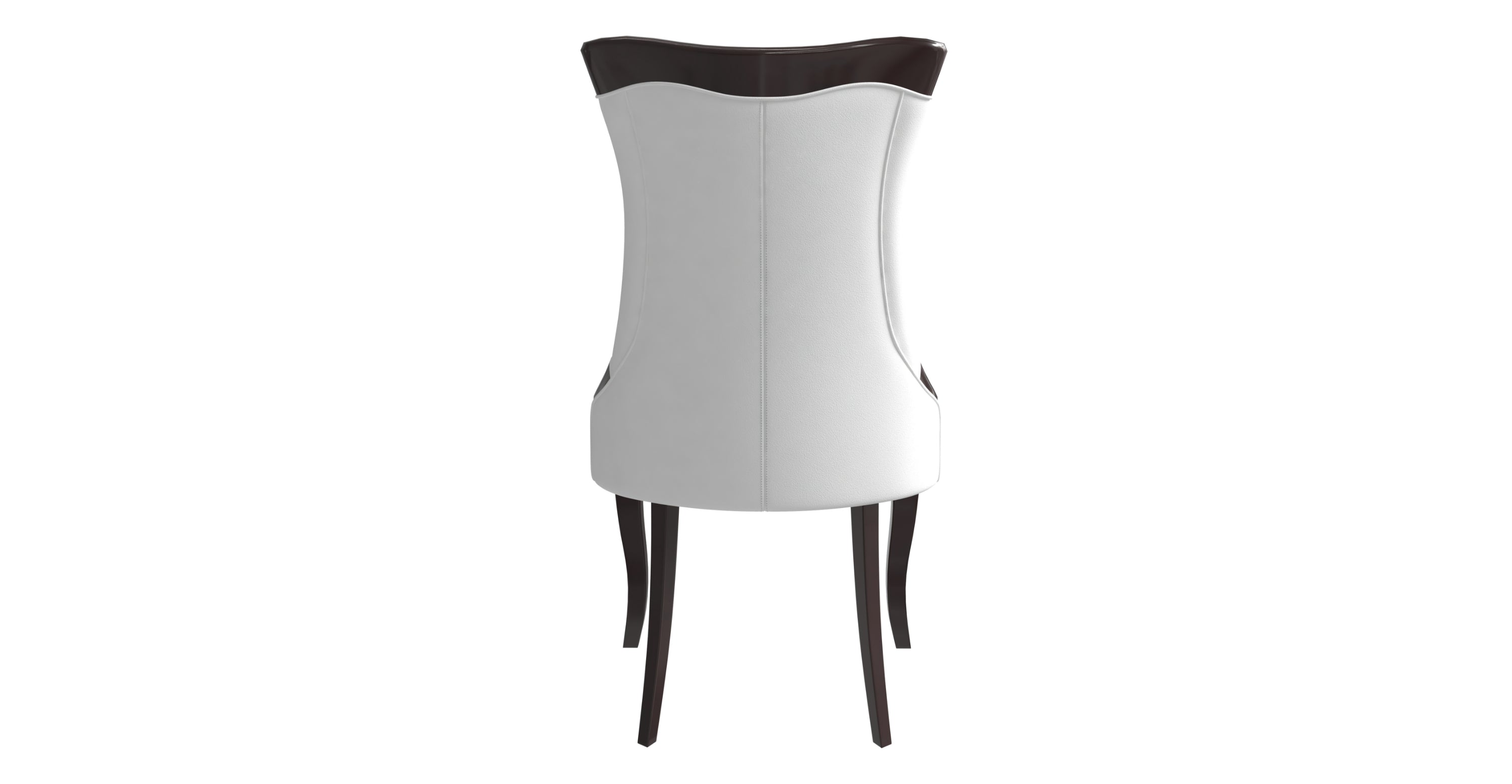 Novara Series Modern Dining Side Chair Upholstered in Leather/Velvet with Rubberwood Legs