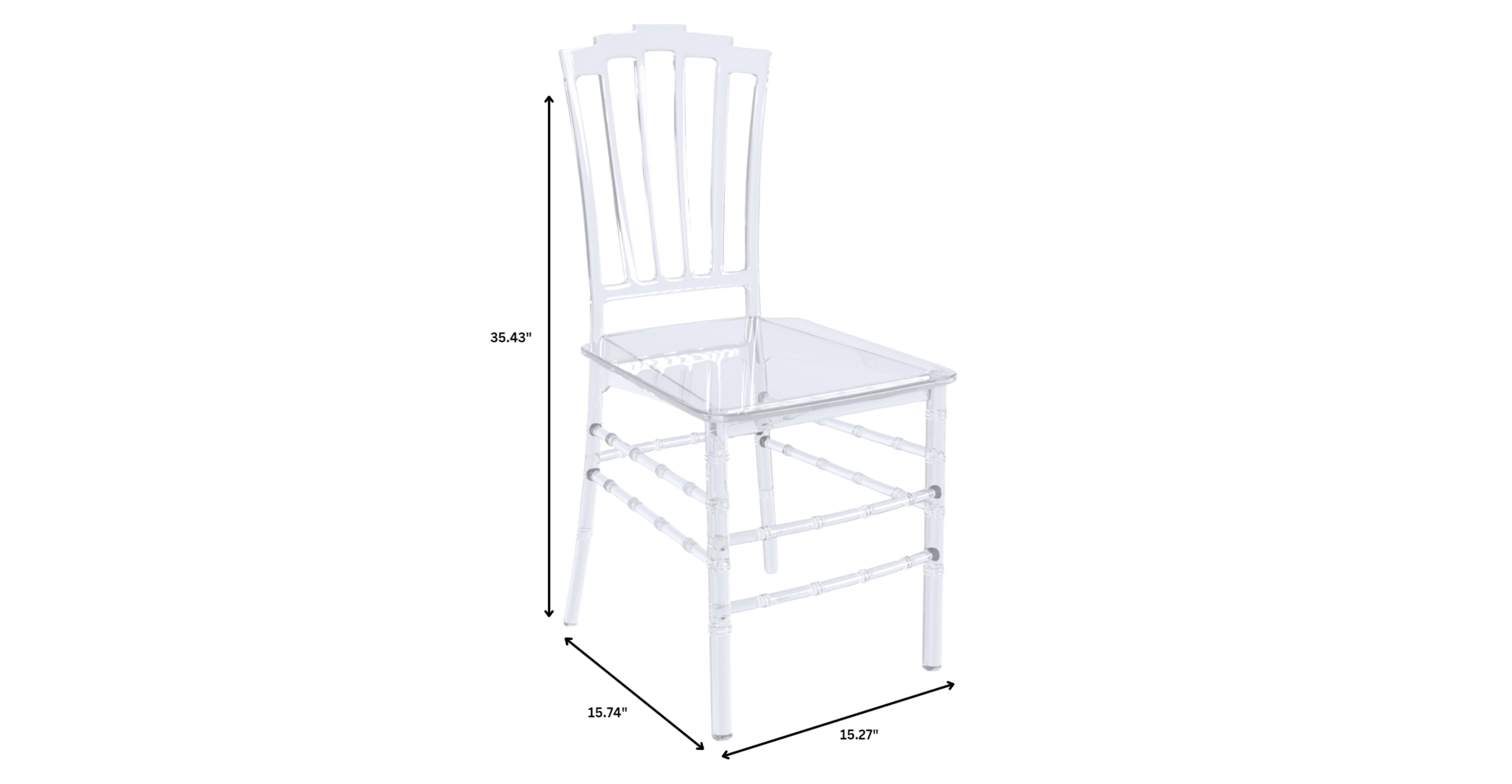 Synth Dining Chair Polycarbonate Side Chair with Windsor Back Design