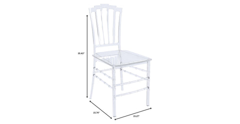 Synth Dining Chair Polycarbonate Side Chair with Windsor Back Design