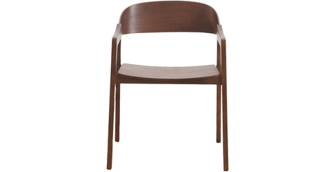 Rivo Dining Chairs in Sturdy Oak Wood with Open Back Design and Armrests