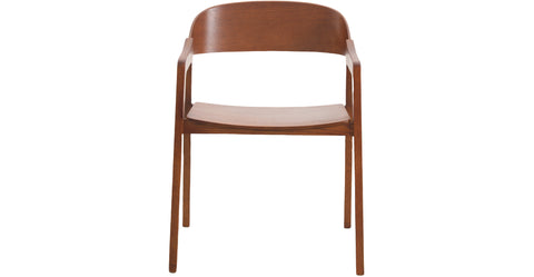 Rivo Dining Chairs in Sturdy Oak Wood with Open Back Design and Armrests