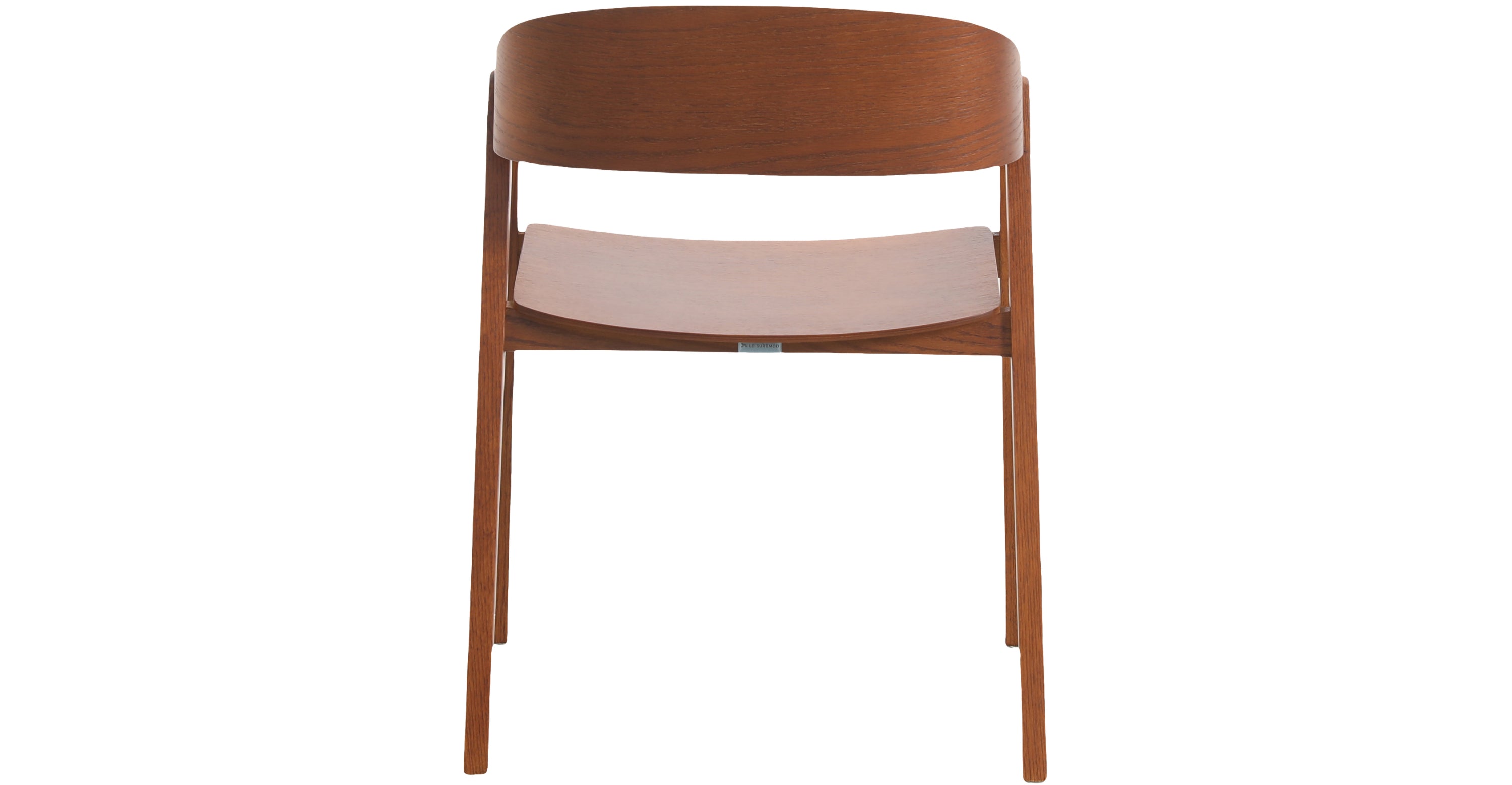 Rivo Dining Chairs in Sturdy Oak Wood with Open Back Design and Armrests