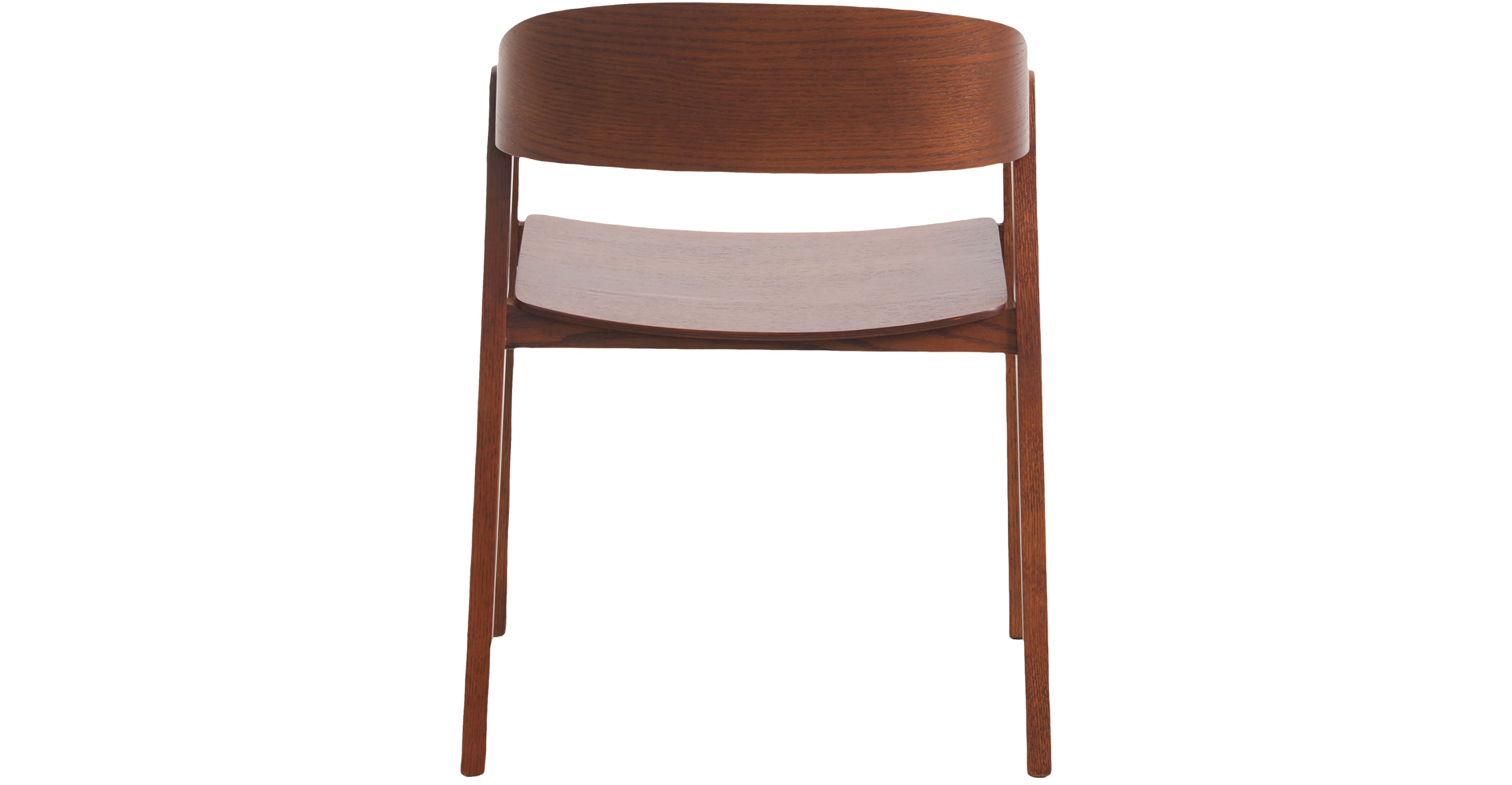 Rivo Dining Chairs in Sturdy Oak Wood with Open Back Design and Armrests