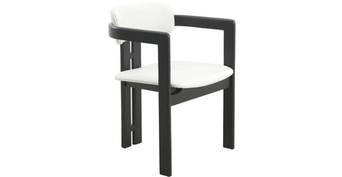 Velo Series Dining Chair with Upholstered Leather and Rubberwood Legs