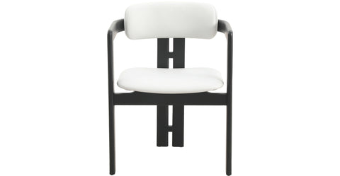 Velo Series Dining Chair with Upholstered Leather and Rubberwood Legs