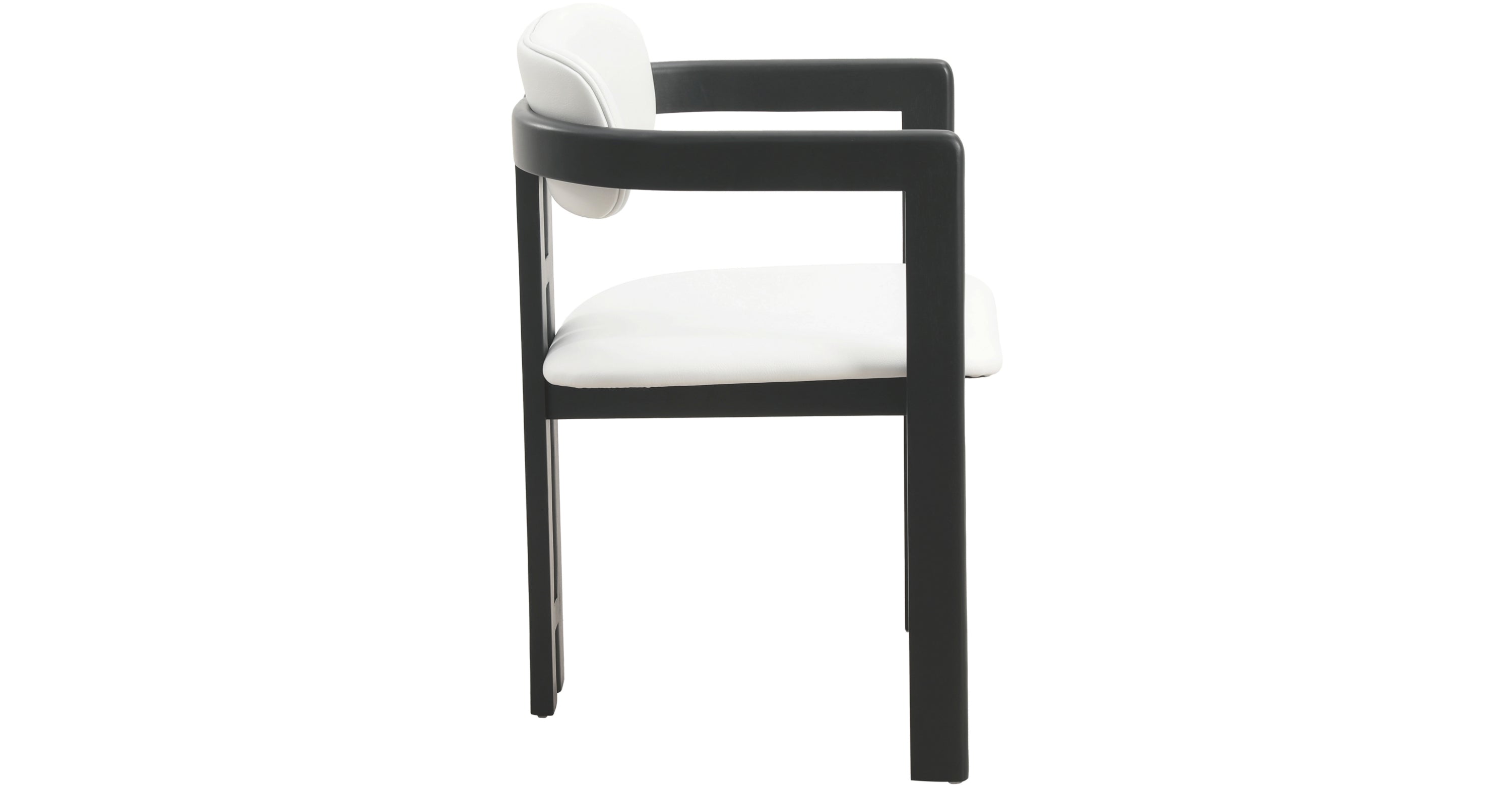 Velo Series Dining Chair with Upholstered Leather and Rubberwood Legs