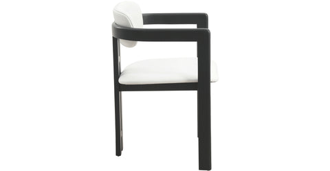 Velo Series Dining Chair with Upholstered Leather and Rubberwood Legs