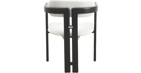 Velo Series Dining Chair with Upholstered Leather and Rubberwood Legs