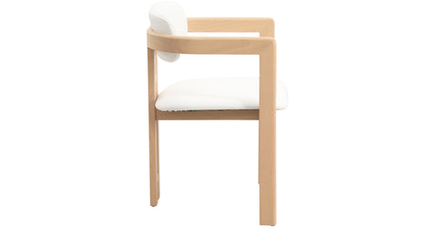 Velo Series Dining Chair with Upholstered Leather and Rubberwood Legs