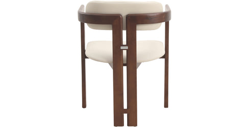 Velo Series Dining Chair with Upholstered Leather and Rubberwood Legs