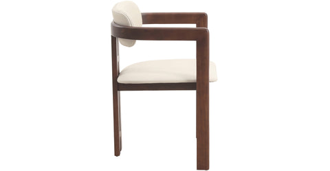 Velo Series Dining Chair with Upholstered Leather and Rubberwood Legs