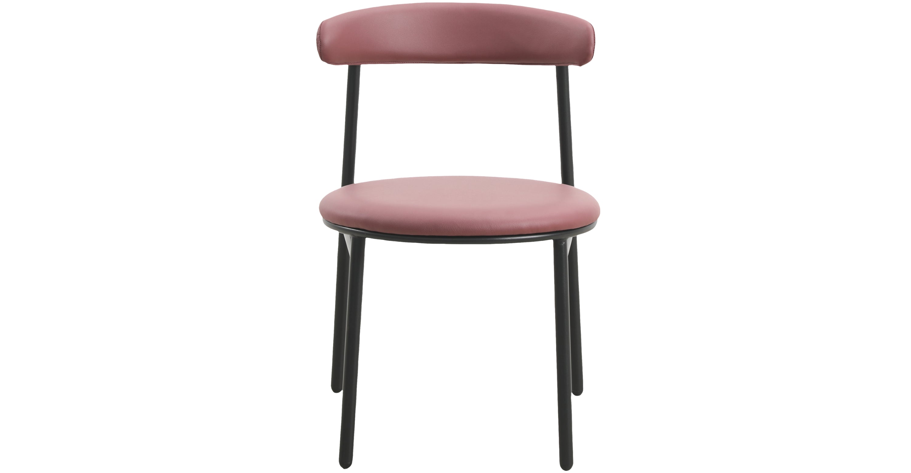 Lume Modern Dining Chair Upholstered in Polyester with Metal Legs