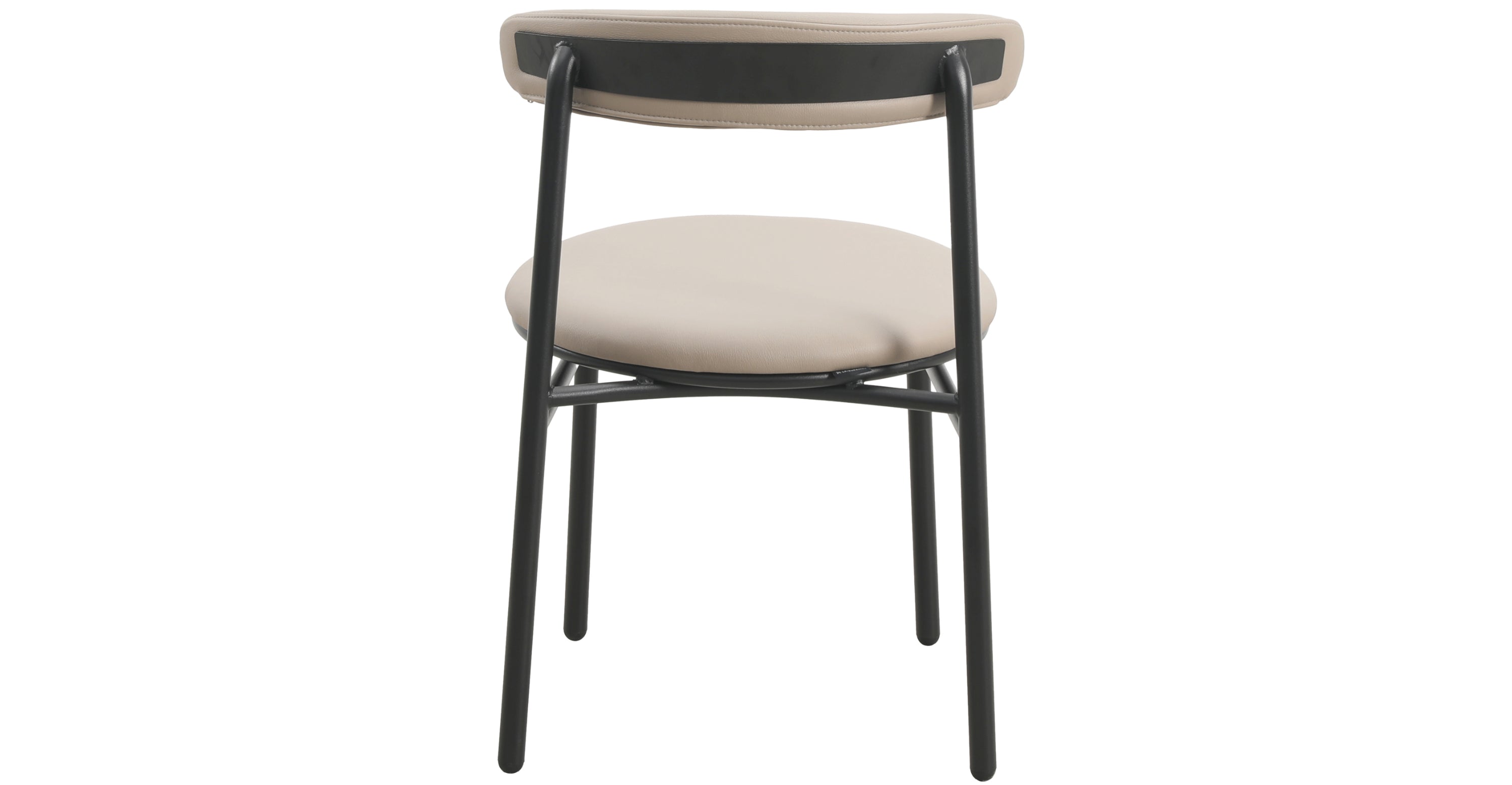 Lume Modern Dining Chair Upholstered in Polyester with Metal Legs