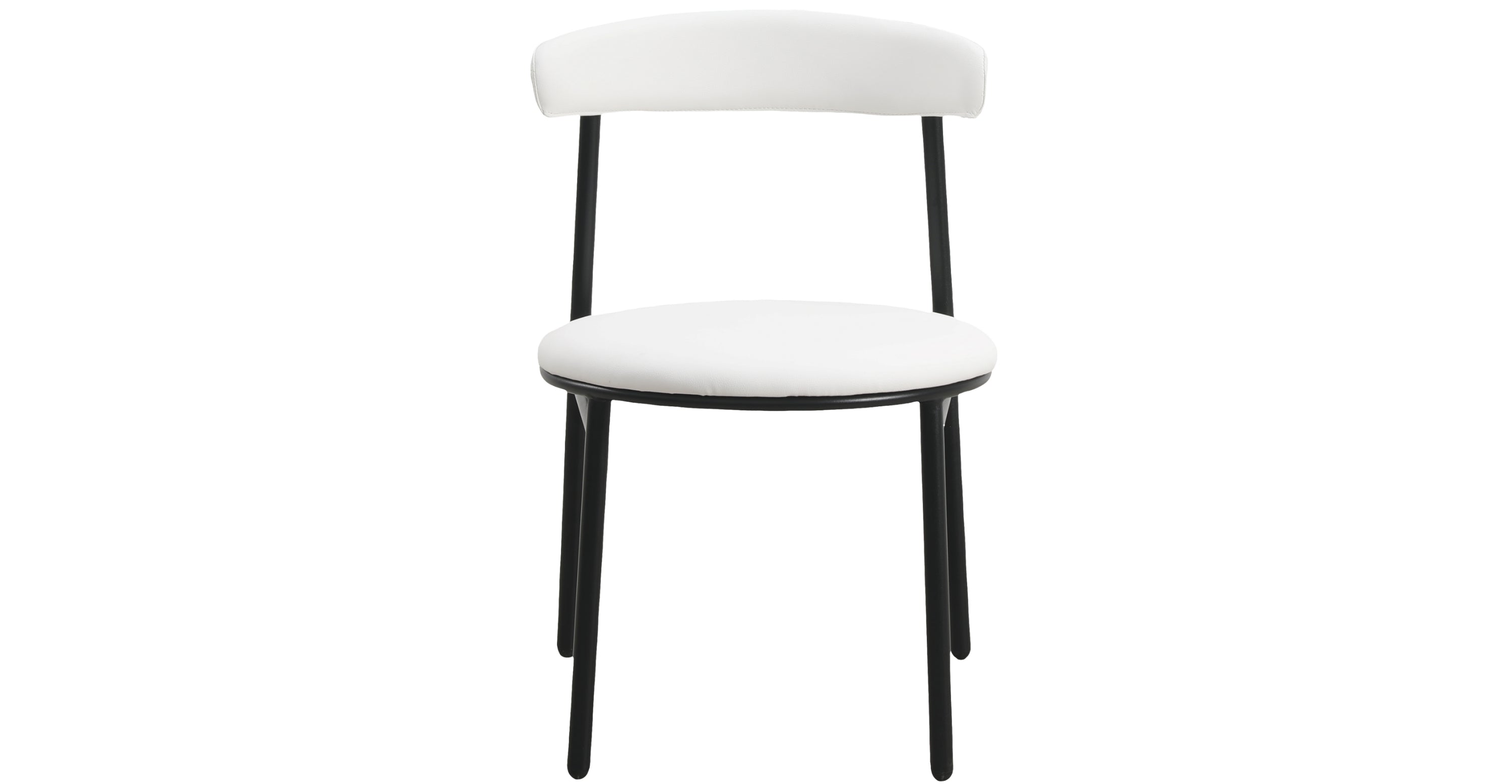 Lume Modern Dining Chair Upholstered in Polyester with Metal Legs