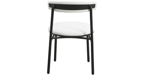 Lume Modern Dining Chair Upholstered in Polyester with Metal Legs