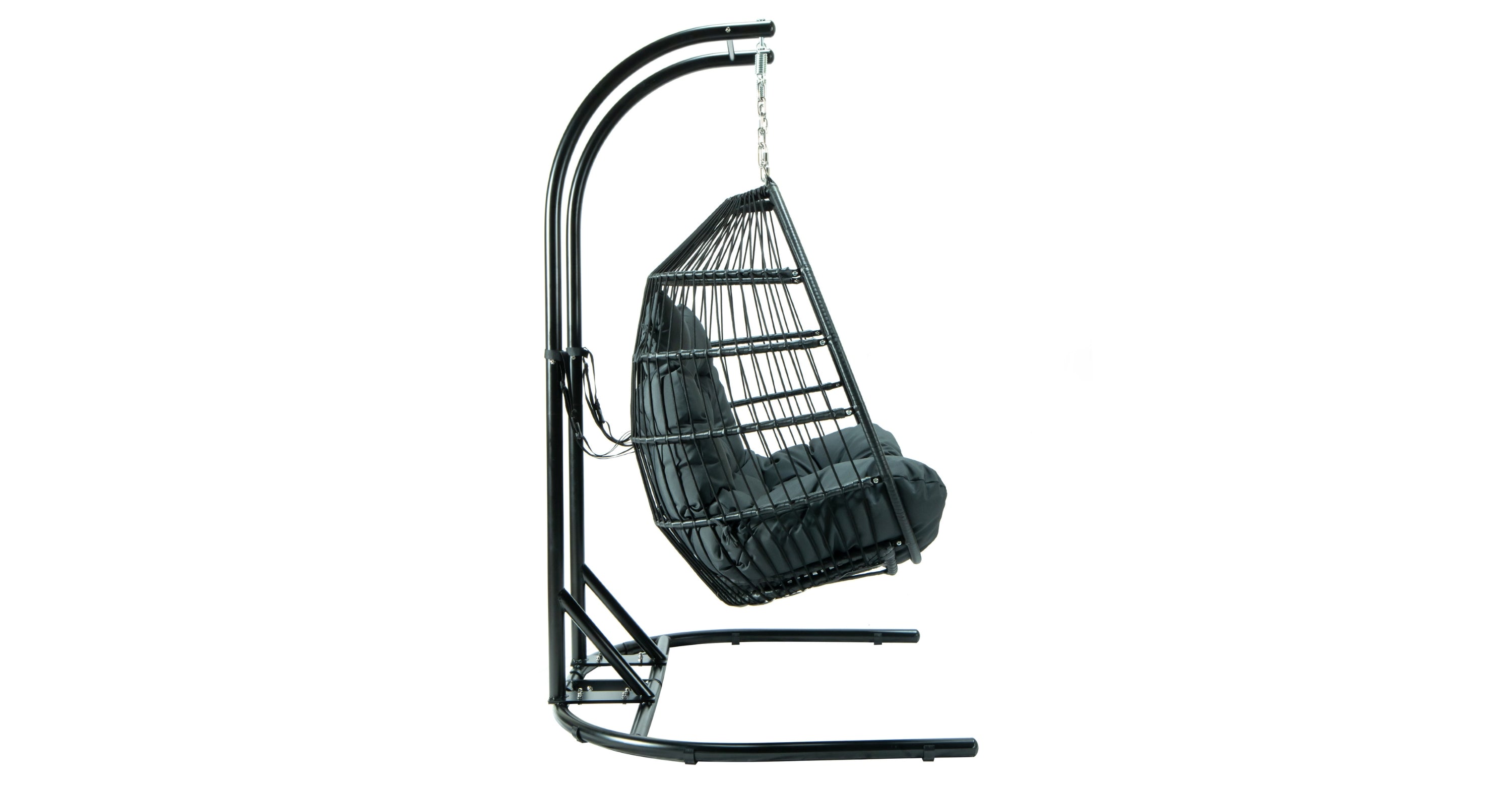 Wicker 2 Person Double Folding Hanging Egg Swing Chair