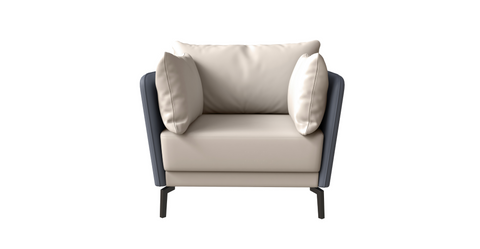 Luxify Single-Seater Leather Sofa Accent Armchair with Stainless Steel Legs and Removable Cushions