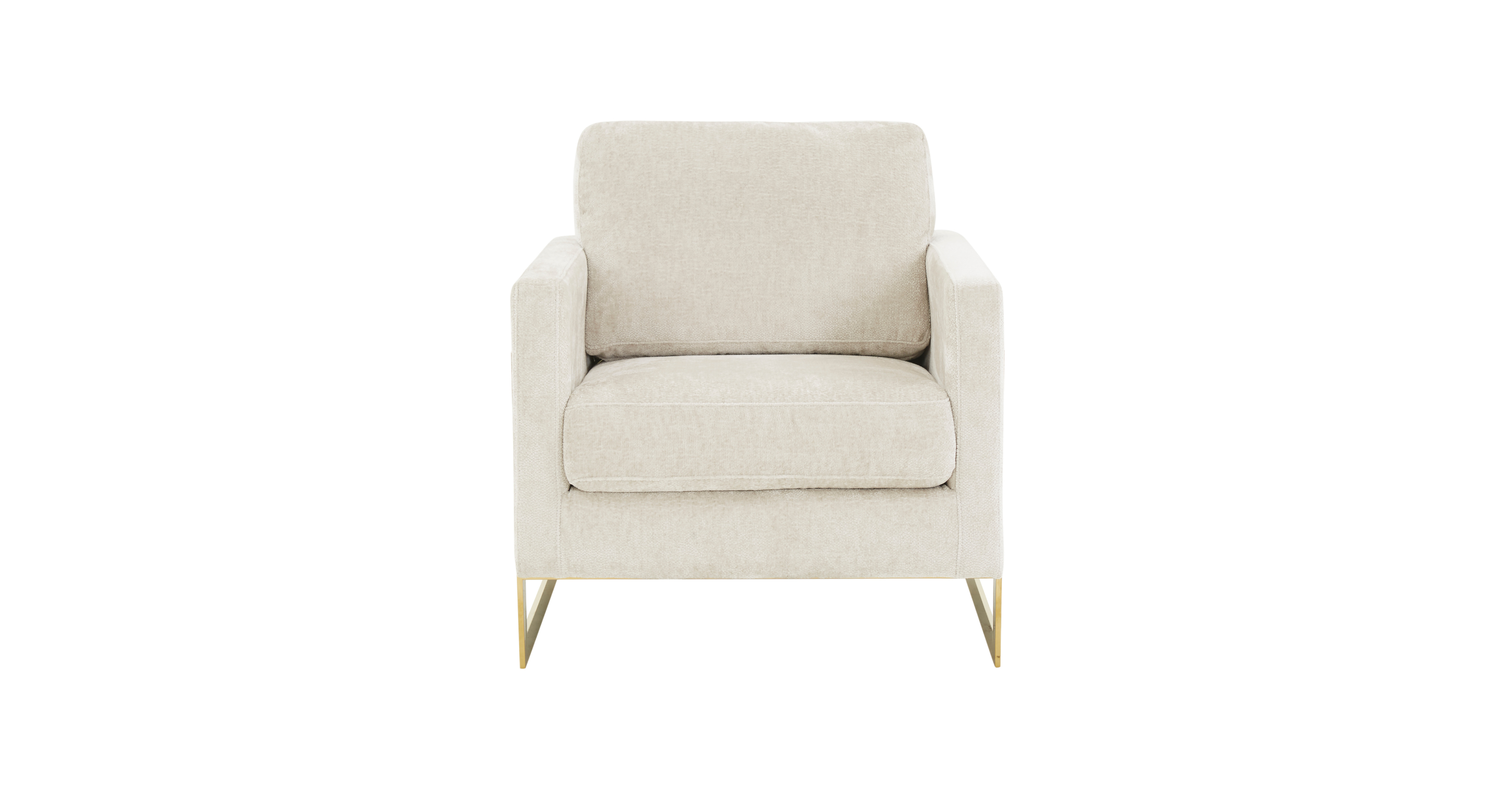 Lincoln Modern Upholstered Accent Armchair With Gold/Black Metal Frame