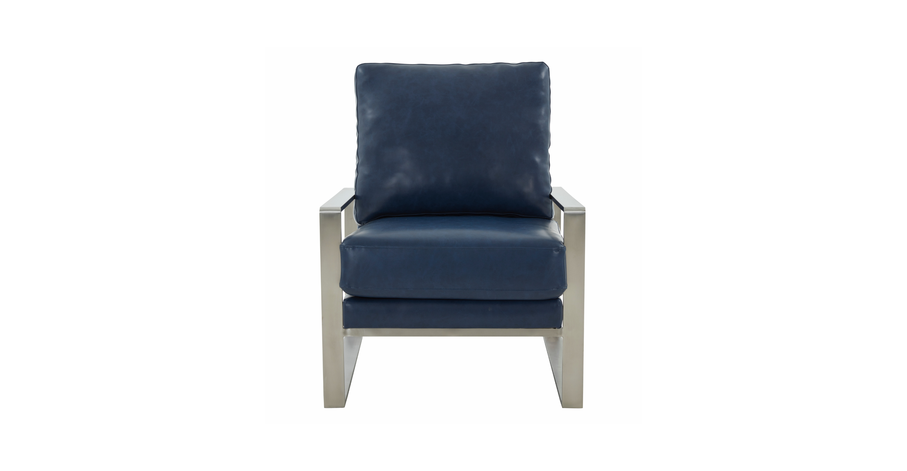 Jefferson Accent Armchair with Upholstered and Gold/Silver Metal Frame