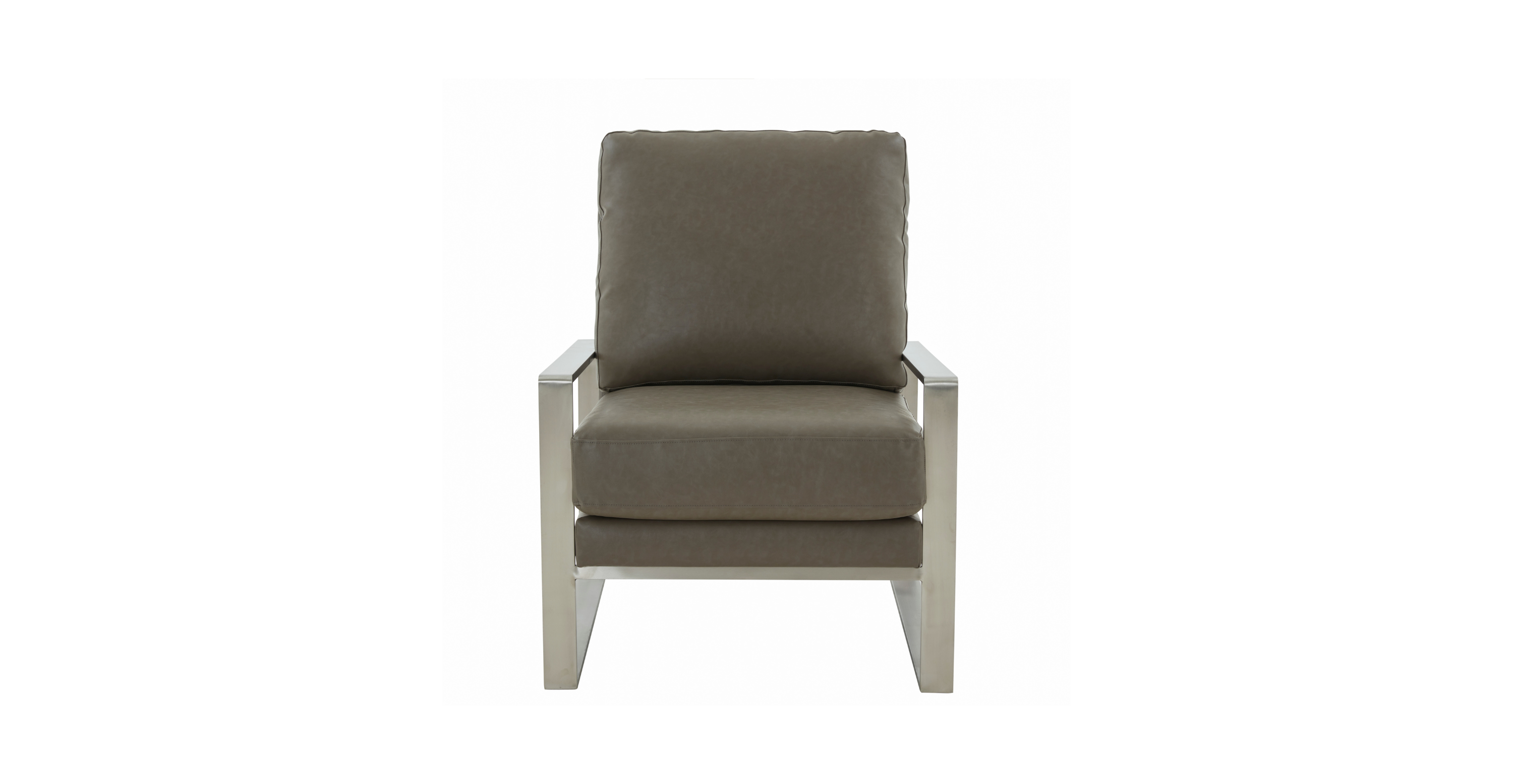 Jefferson Accent Armchair with Upholstered and Gold/Silver Metal Frame