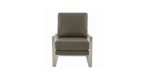 Jefferson Accent Armchair with Upholstered and Gold/Silver Metal Frame