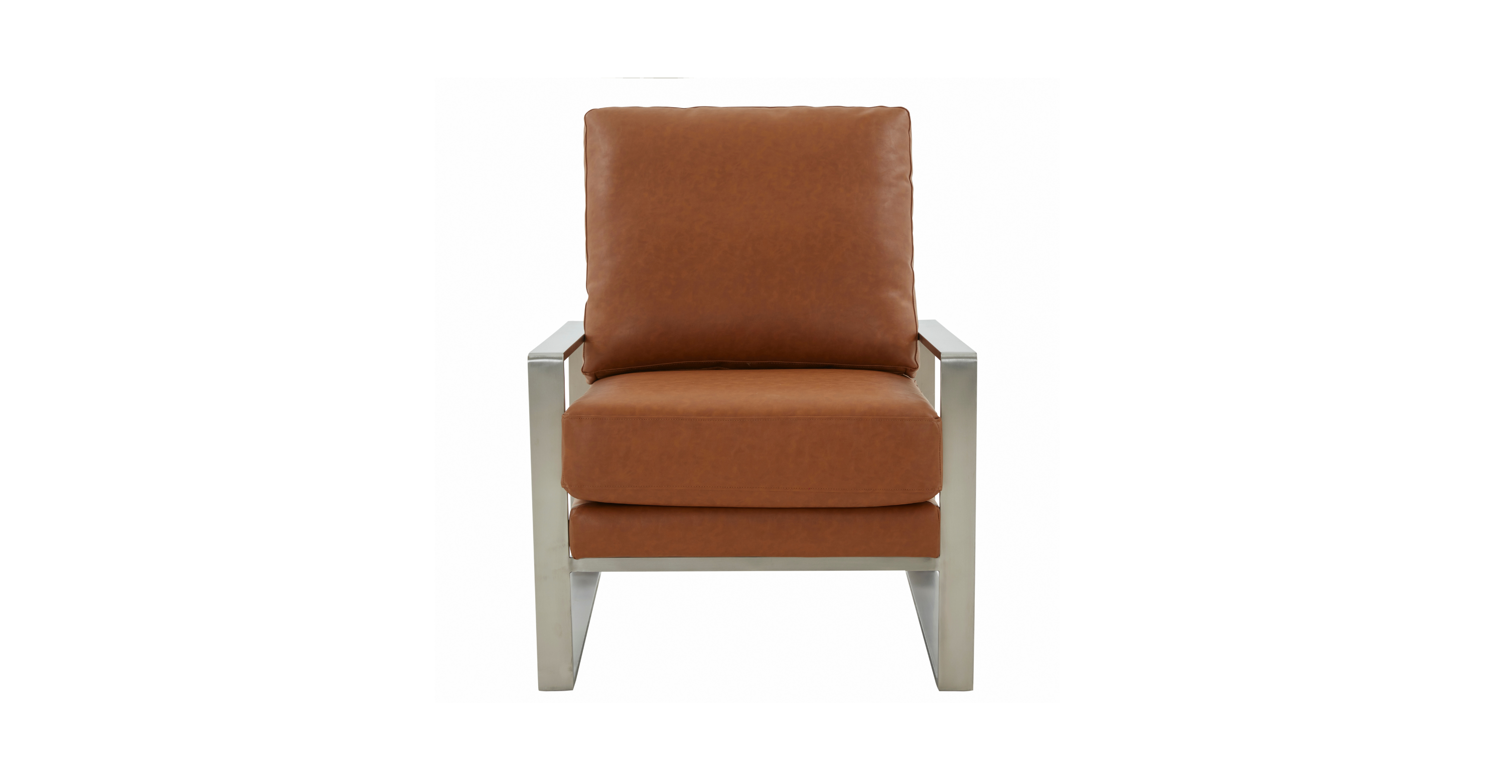 Jefferson Accent Armchair with Upholstered and Gold/Silver Metal Frame