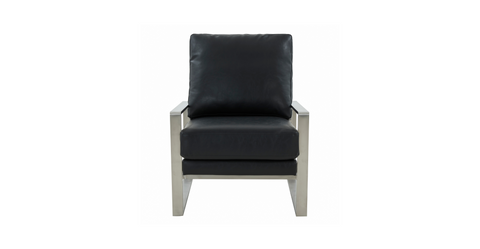 Jefferson Accent Armchair with Upholstered and Gold/Silver Metal Frame