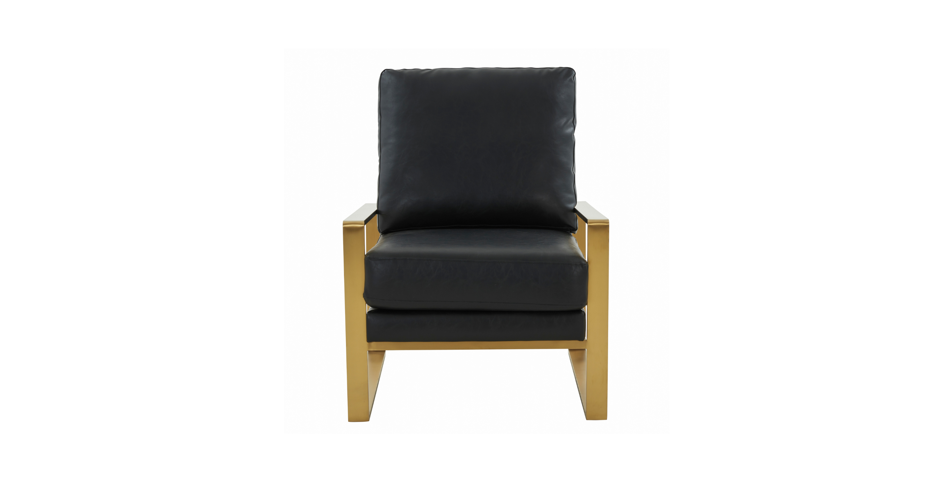 Jefferson Accent Armchair with Upholstered and Gold/Silver Metal Frame