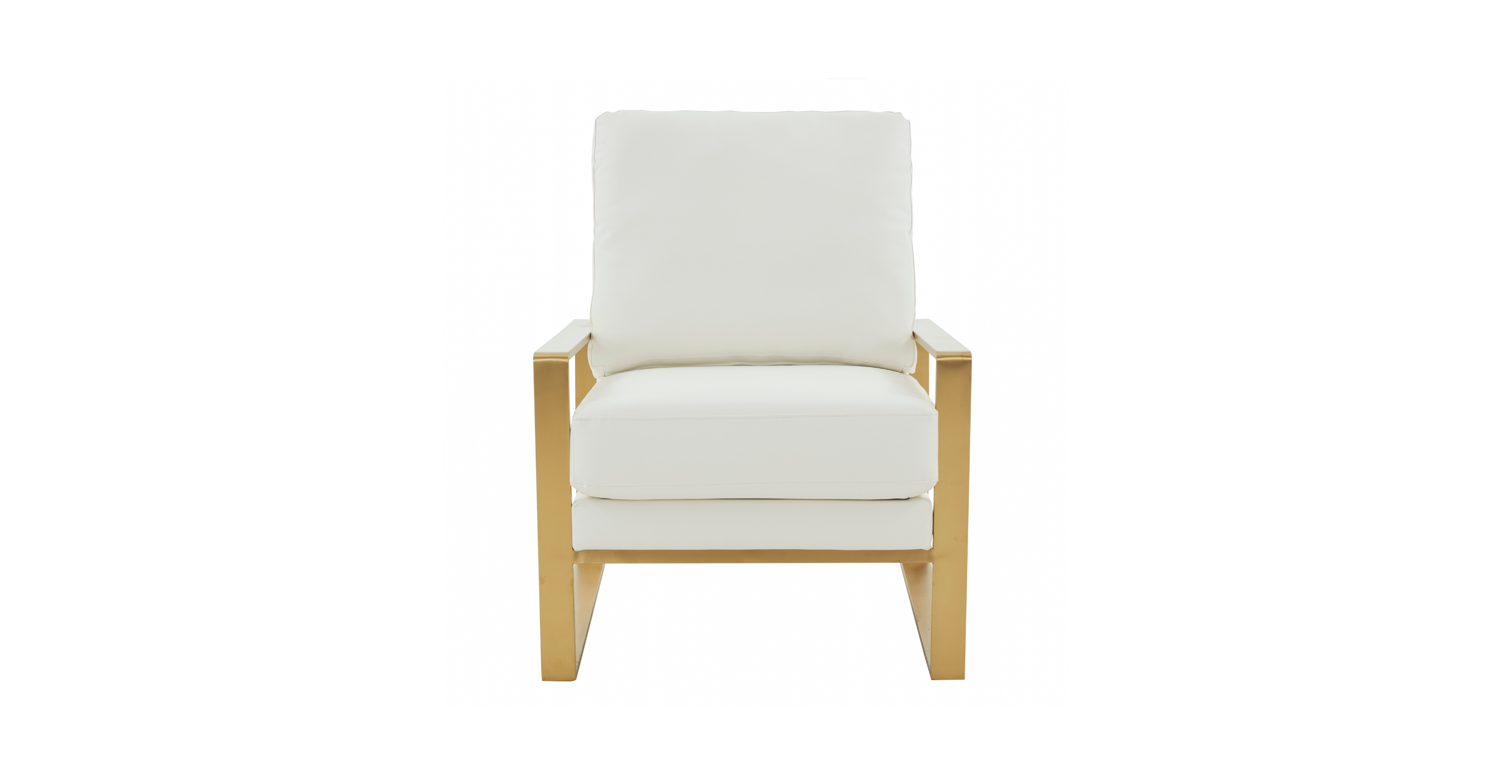 Jefferson Accent Armchair with Upholstered and Gold/Silver Metal Frame