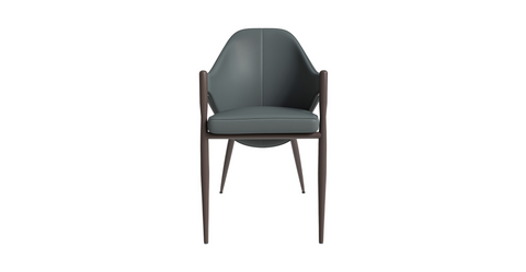 Sante Upholstered PU Leather Dining Chair with Iron Legs