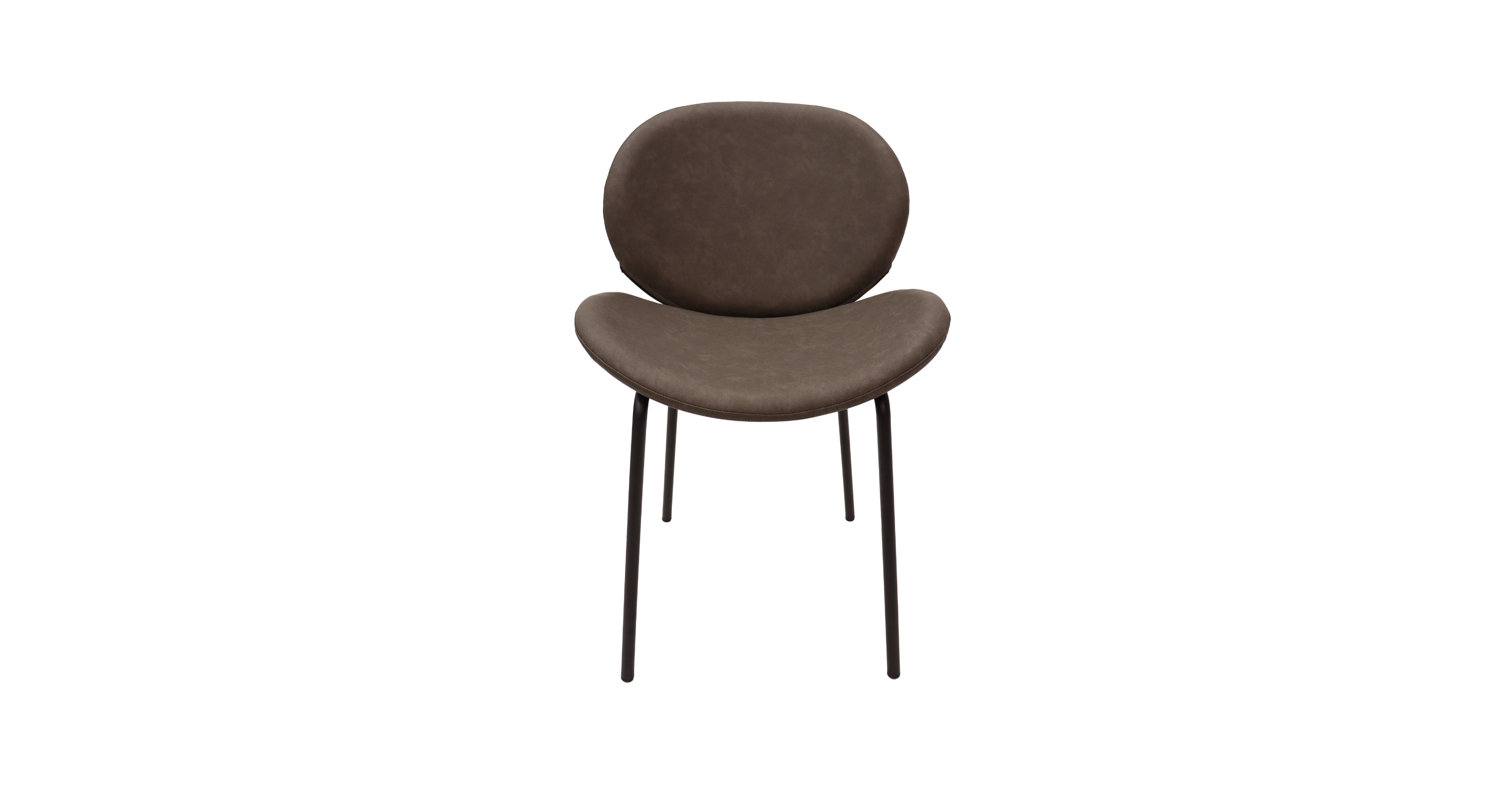 Servos Modern Dining Side Chair with Upholstered Seat and Powder Coated Iron Frame Set of 2