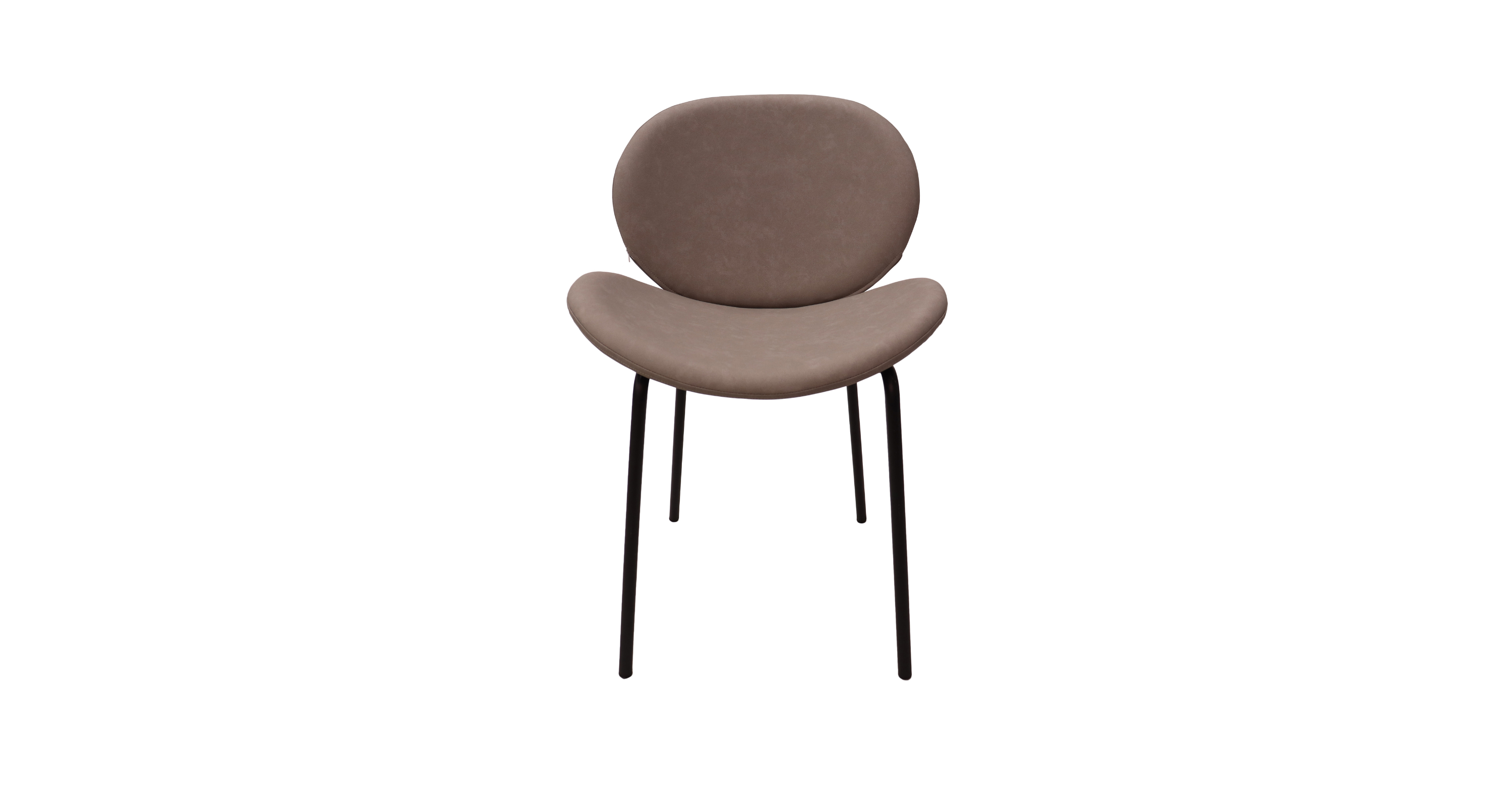 Servos Modern Dining Side Chair with Upholstered Seat and Powder Coated Iron Frame Set of 2