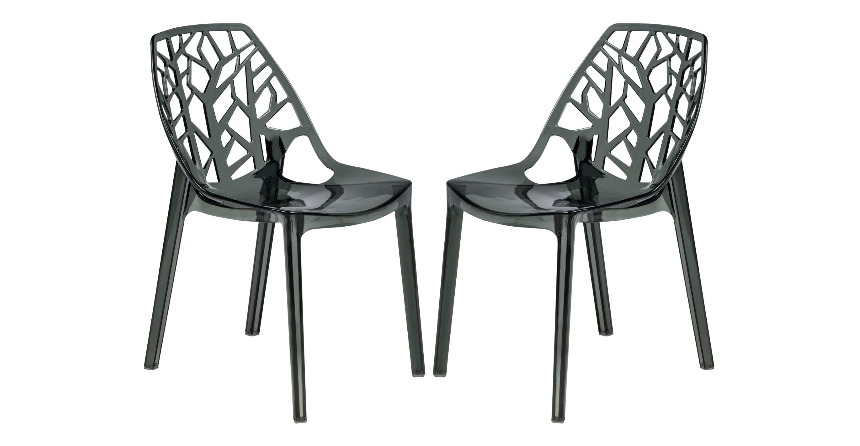 Cornelia Modern Dining Chair ABS Plastic Side Chair, Set of 2