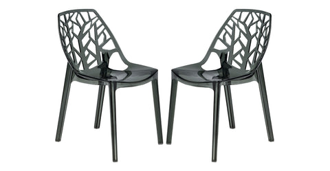 Cornelia Modern Dining Chair ABS Plastic Side Chair, Set of 2