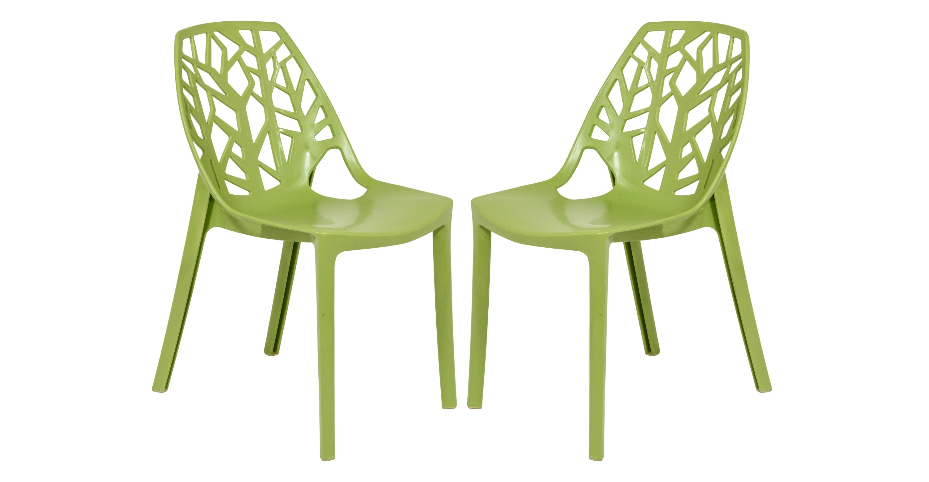 Cornelia Modern Dining Chair ABS Plastic Side Chair, Set of 2